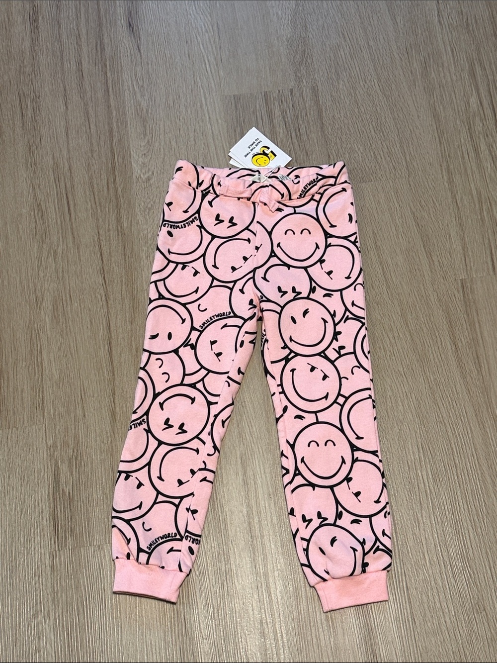 Pink Smiley Face Kids Sweatpants